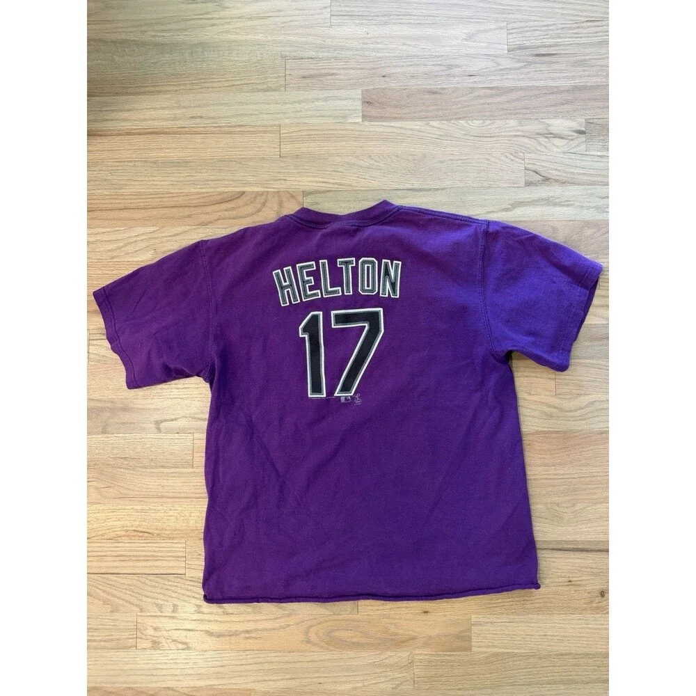 VF Imagewear Colorado Rockies Todd Helton 17 Purple Shirt “Rockies